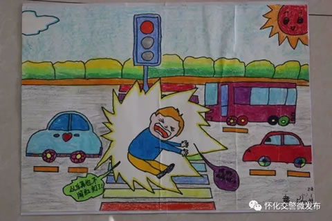 作品名称:《交通安全小画家》