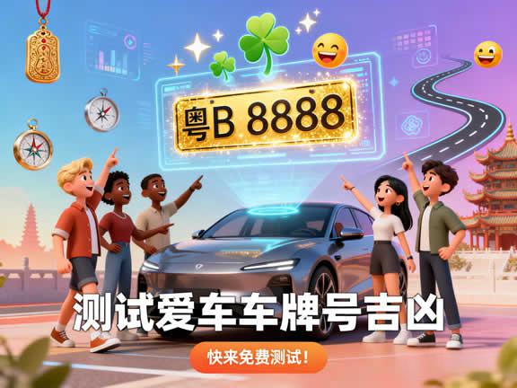 车牌号码吉凶免费测试!
