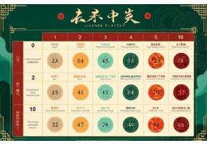 车牌吉凶五行对照表详解不同数字组合寓意
