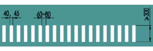 图4 人行横道线线型示例