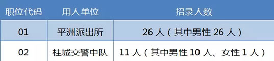 职位及计划招录人数