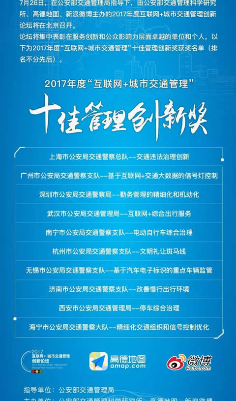 2017互联网+城市交通管理创新论坛，明日一同见证你的风采