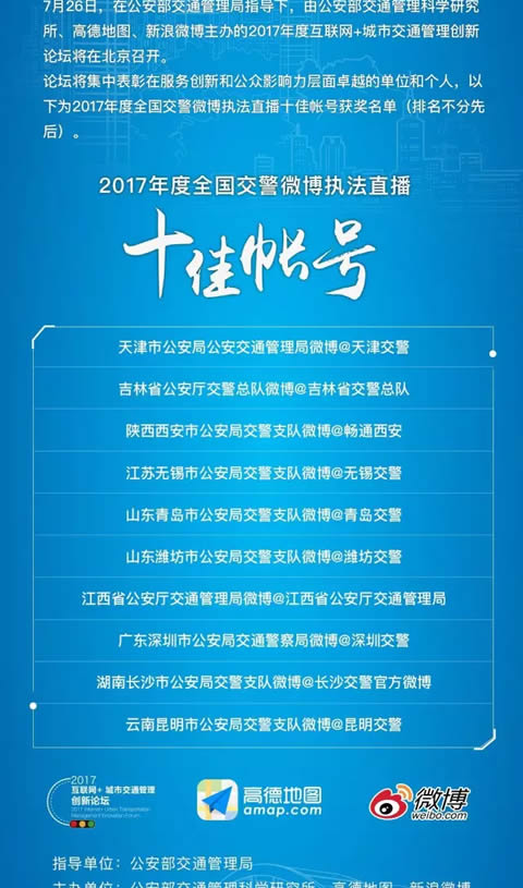 2017互联网+城市交通管理创新论坛，明日一同见证你的风采