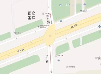 济南经十路洪山路大改造，去省博绕行方案