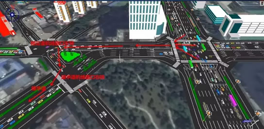 建华道建设路东侧来车，驶入建华道的车辆