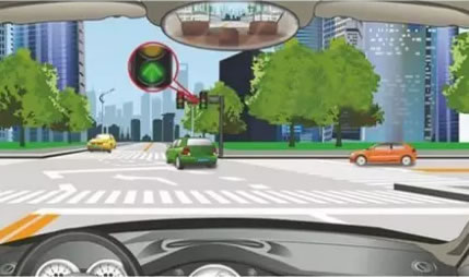 驾驶机动车在这个路口怎么左转弯行驶?