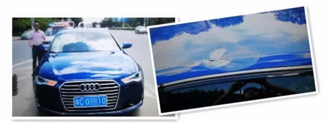 珠海大桥奥迪小车竟被轮胎砸中！交警全城追“凶”！