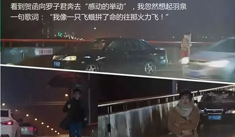 高速路行车道上等车