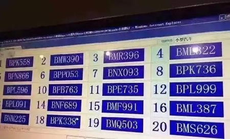 北京车牌号码自选扩大为“20选1”