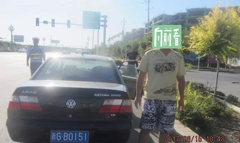 奎屯交警查处曝光一起机动车套牌违法行为