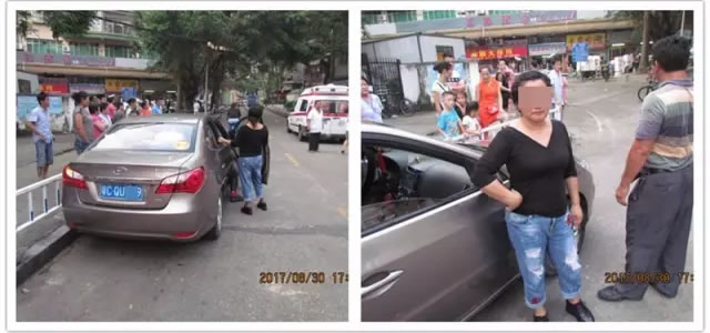 停车买菜，小车突然开动撞伤行人