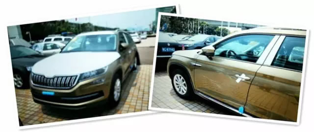 快递小哥去4S店送货,没看清后视镜,半个月工资打水漂!