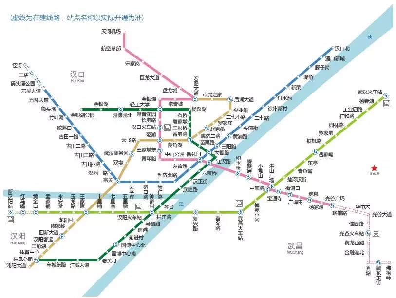 地图来源为武汉地铁集团官网,单击可看大图