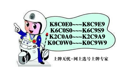 辽阳市车牌网上选号上牌系统最新投放号段K2C0A0~K6C9S9