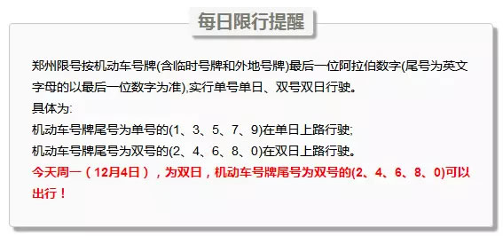 郑州车牌尾号限行，附河南各市限行规定！限行疑问解答！