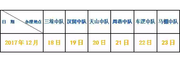 高邮“流动车管所”十二月出行地点时间表!