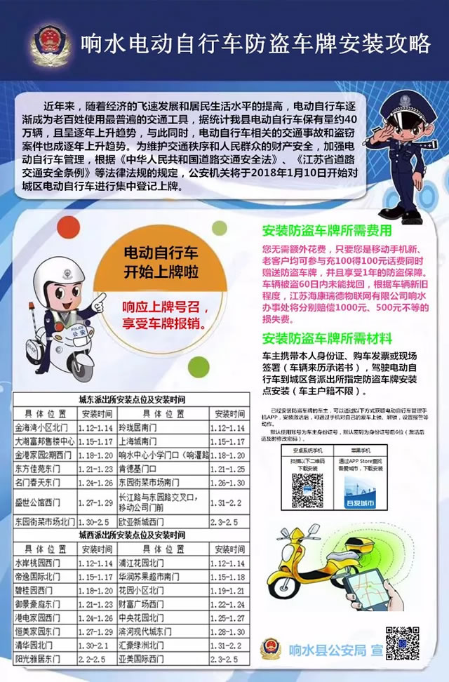 响水电动自行车开始上牌啦，一图看懂上牌全过程