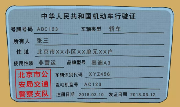 核查机动车行驶证