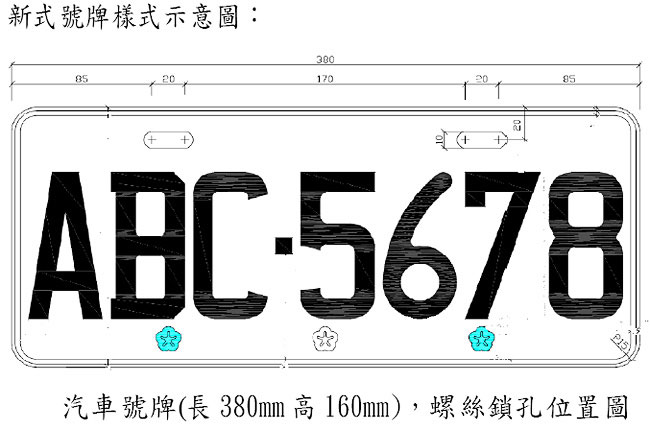 台湾新式车牌图