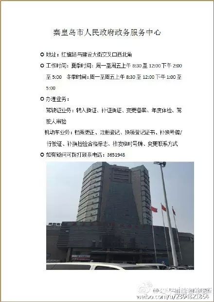 秦皇岛市7个交管服务站的详细地址及联系方式-(3)