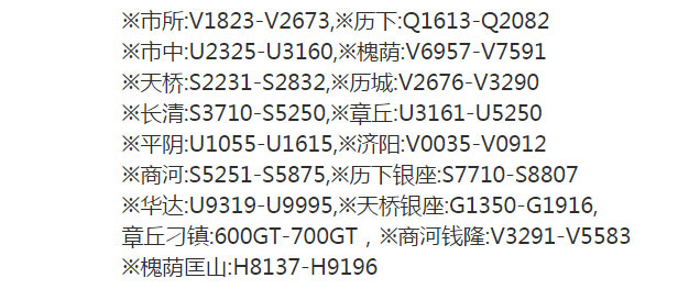 济南市车管所11月27日新增小型汽车号牌列表